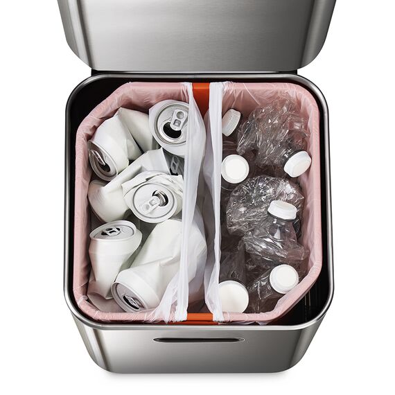 Контейнер для мусора с двумя баками Totem Compact 40 л нержавеющая сталь, Joseph Joseph, изображение 15