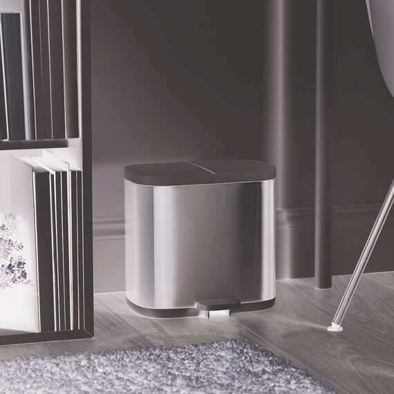 Контейнер для мусора Split™ для ванной комнаты нержавеющая сталь, Joseph Joseph, изображение 5