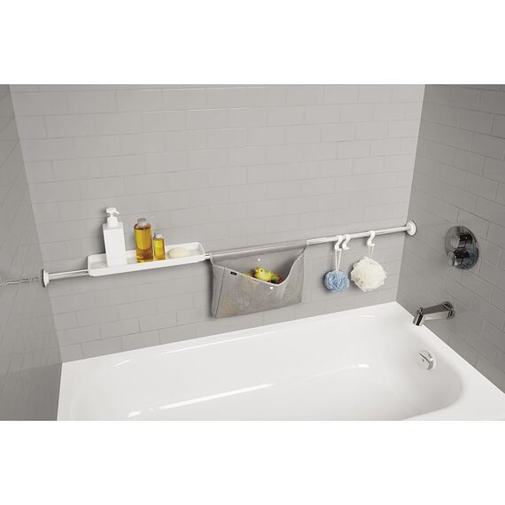 Карниз-органайзер для ванной раздвижной хром, Umbra, изображение 6