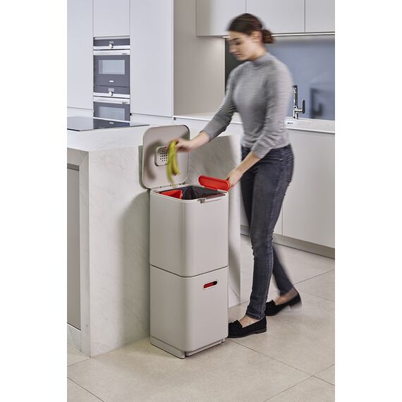 Контейнер для мусора с двумя баками Totem Compact 40 л белый, Joseph Joseph, изображение 7