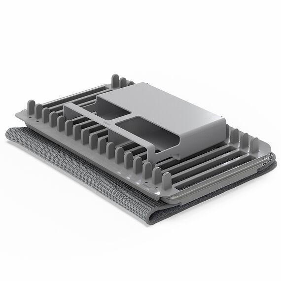 Коврик для сушки посуды с полкой для раковины Udry темно-серый, Umbra, изображение 5