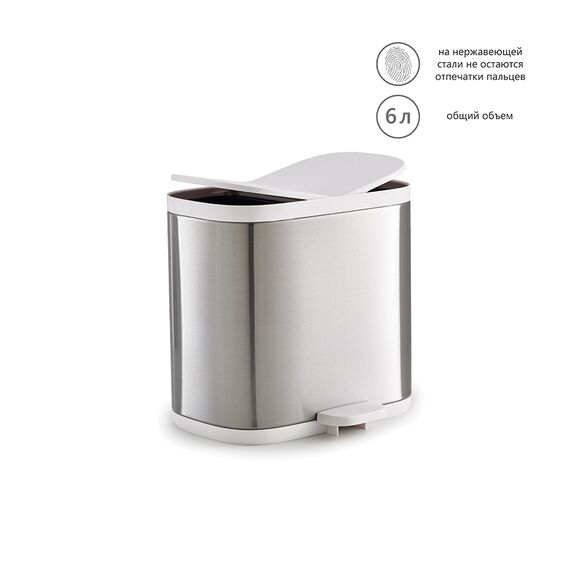Контейнер для мусора Split™ для ванной комнаты нержавеющая сталь, Joseph Joseph, изображение 14