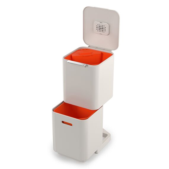 Контейнер для мусора с двумя баками Totem Compact 40 л белый, Joseph Joseph