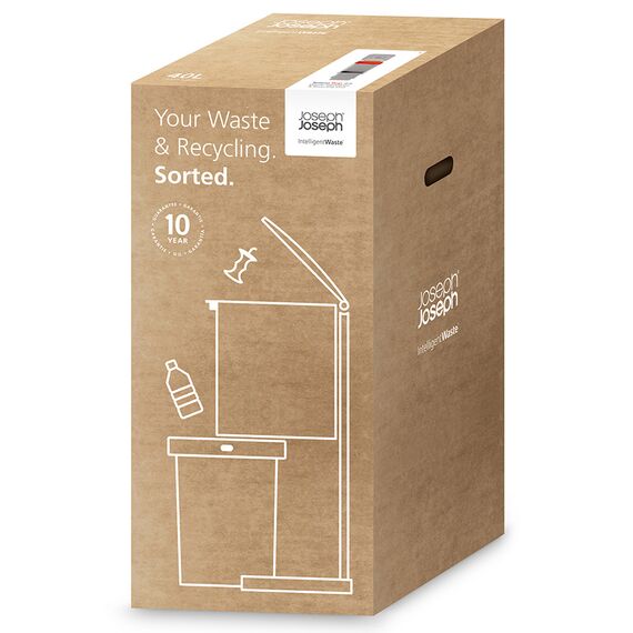 Контейнер для мусора с двумя баками Totem Pop 40 л белый, Joseph Joseph, изображение 9