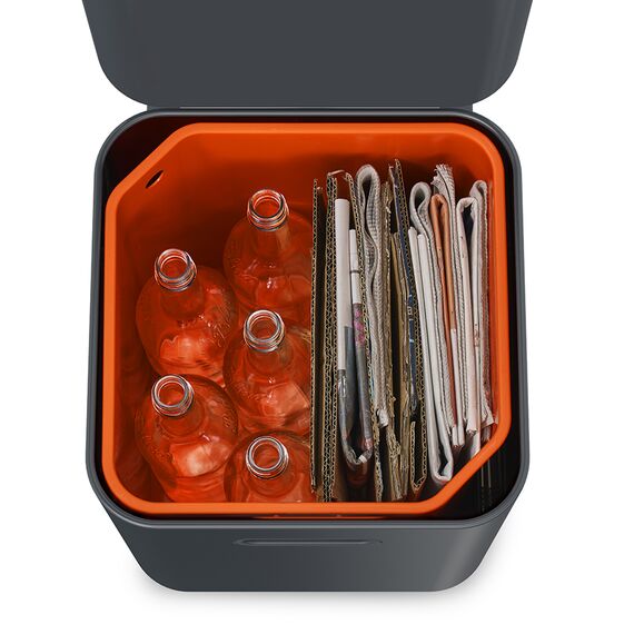 Контейнер для мусора с двумя баками Totem Compact 40 л графит, Joseph Joseph, изображение 13