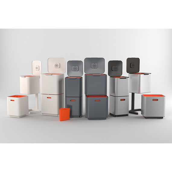 Контейнер для мусора с двумя баками Totem Compact 40 л нержавеющая сталь, Joseph Joseph, изображение 9