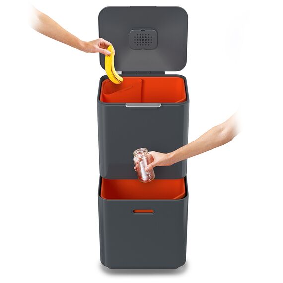 Контейнер для мусора с двумя баками Totem Max 60 л графит, Joseph Joseph, изображение 17