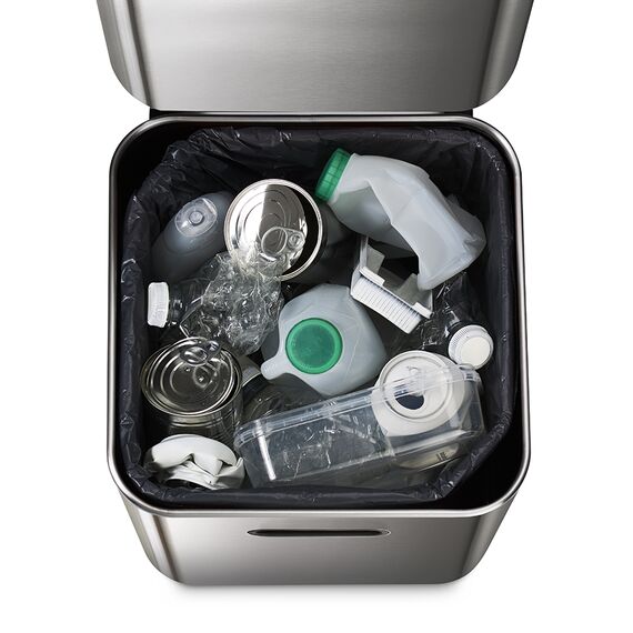 Контейнер для мусора с двумя баками Totem Compact 40 л нержавеющая сталь, Joseph Joseph, изображение 13