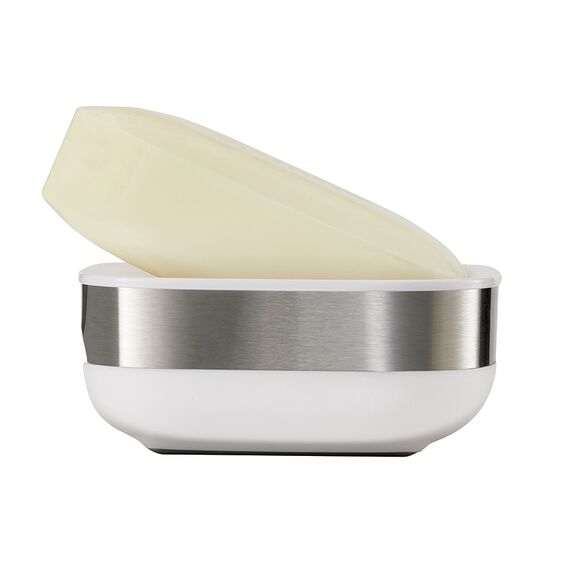 Мыльница Slim Steel белая, Joseph Joseph, изображение 3