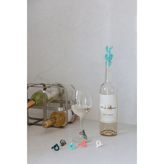 Пробка для бутылки и маркеры для бокалов Drinking buddy, Umbra, изображение 2