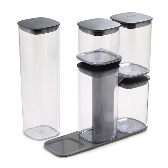 Набор из 5-ти емкостей для хранения Podium серый, Joseph Joseph, изображение 4