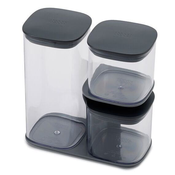 Набор из 3-х емкостей для хранения Podium серый, Joseph Joseph