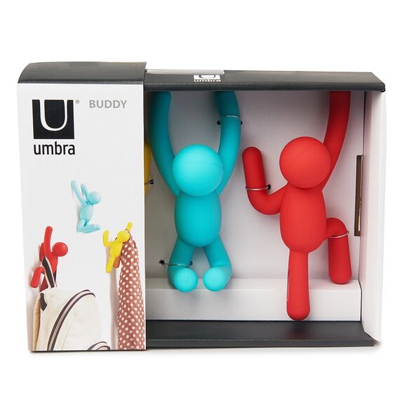 Вешалки-крючки Buddy 3 шт. разноцветные яркие, Umbra, изображение 8