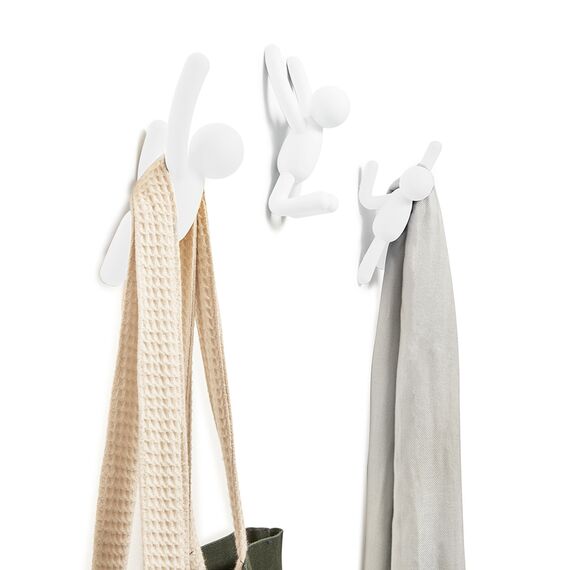 Вешалки-крючки Buddy 3 шт. белые, Umbra, изображение 4