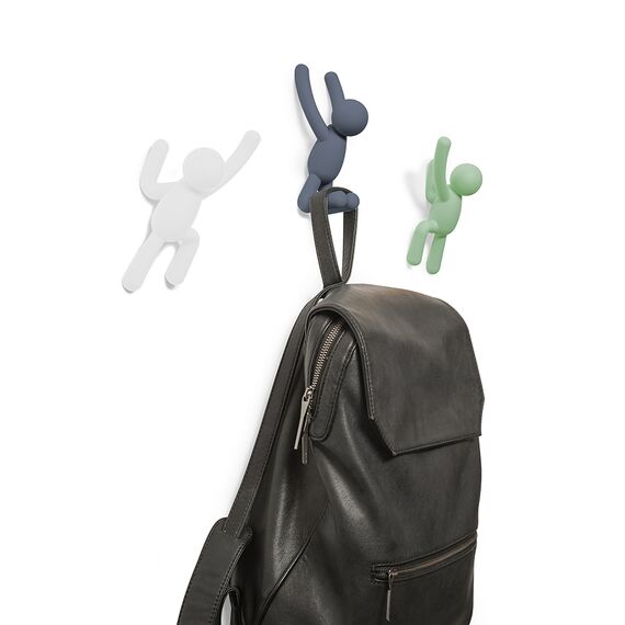 Вешалки-крючки Buddy 3 шт. разноцветные мятные, Umbra, изображение 7