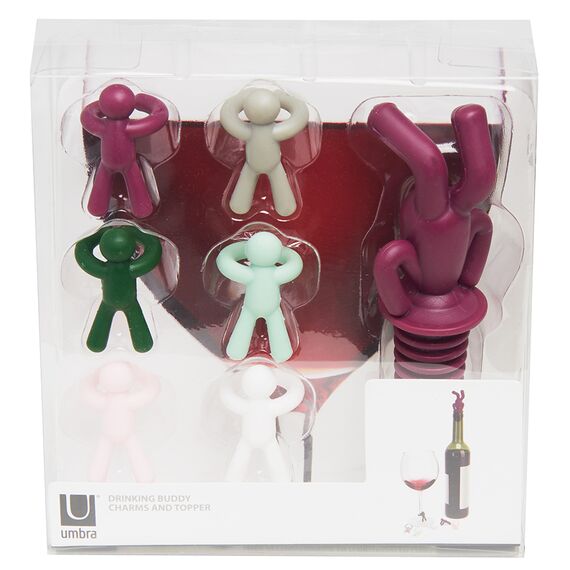 Пробка для бутылки и маркеры для бокалов Drinking buddy, Umbra, изображение 5