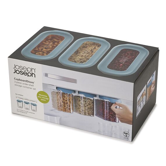 Набор из 3 подвесных контейнеров для хранения CupboardStore 1,3 л темный опал, Joseph Joseph, изображение 4