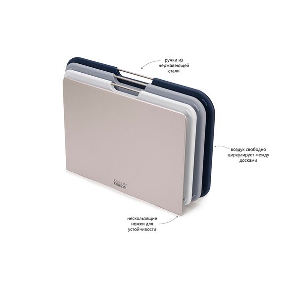 Набор из 3 разделочных досок Nest Regular серый, Joseph Joseph, изображение 6