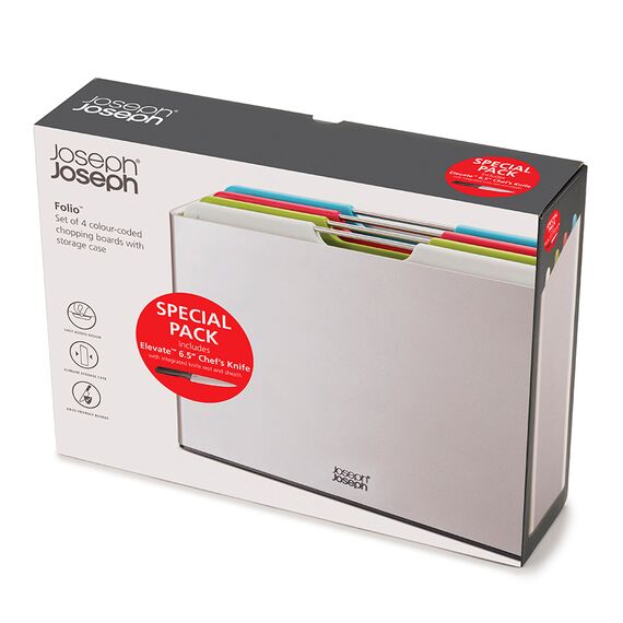 Набор разделочных досок Folio Regular серебристый с ножом, Joseph Joseph, изображение 7