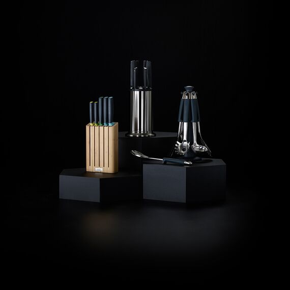 Набор ножей Elevate™ Knives Bamboo в подставке из бамбука, Joseph Joseph, изображение 3