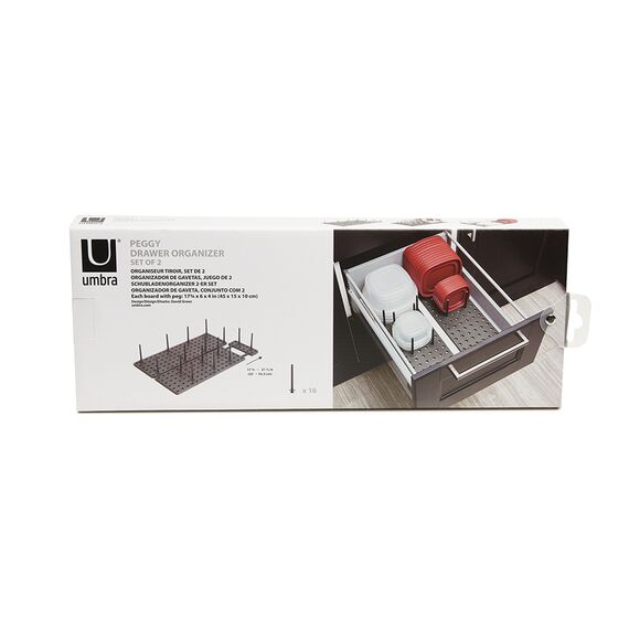 Органайзер для посуды и столовых приборов Peggy серый, Umbra, изображение 4