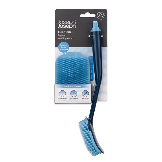 Набор из 2 щеток для мытья посуды CleanTech синий, Joseph Joseph, изображение 2