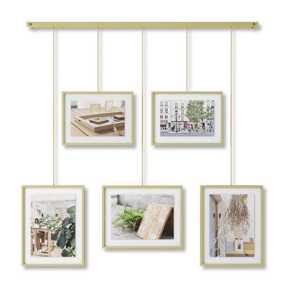 Панно для фотографий Exhibit матовая латунь, Umbra