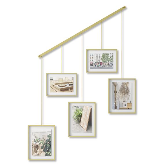 Панно для фотографий Exhibit матовая латунь, Umbra, изображение 5