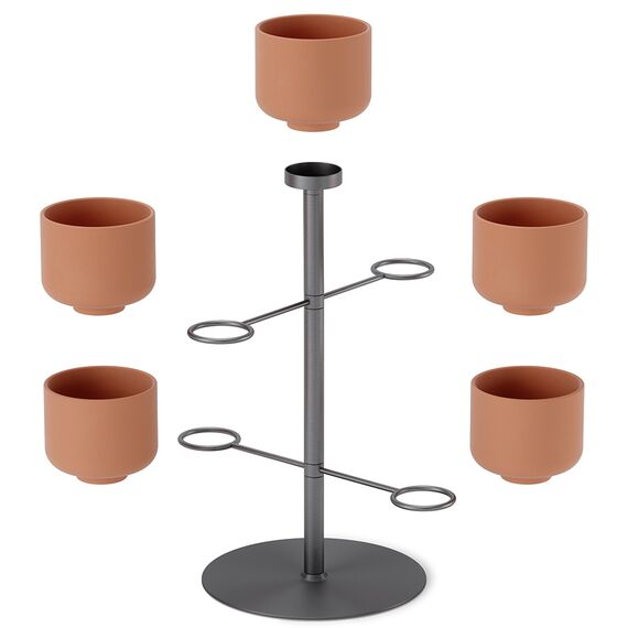 Подставка для цветов Terrapotta с горшками 5 шт, titanium, Umbra, изображение 6