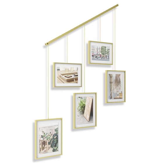Панно для фотографий Exhibit матовая латунь, Umbra, изображение 4