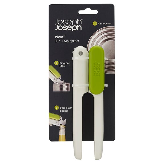 Открывалка 3-в-1 Pivot бело-зеленая, Joseph Joseph, изображение 10