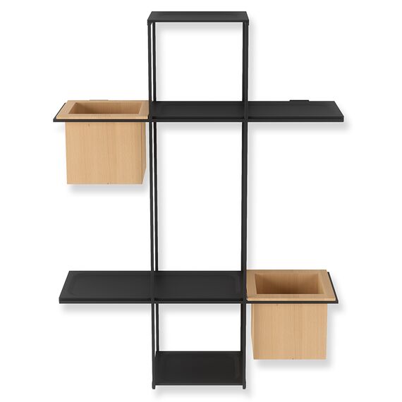 Полка-органайзер с 2 кашпо Cubist Multi черная, Umbra, изображение 6