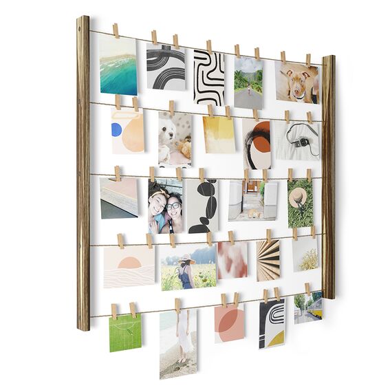 Панно с зажимами для 40 фотографий Hangit натуральное дерево, Umbra, изображение 3