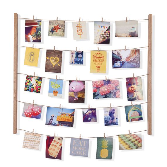 Панно с зажимами для 40 фотографий Hangit дерево, Umbra