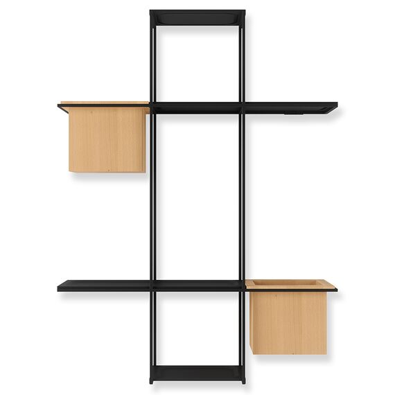 Полка-органайзер с 2 кашпо Cubist Multi черная, Umbra, изображение 5