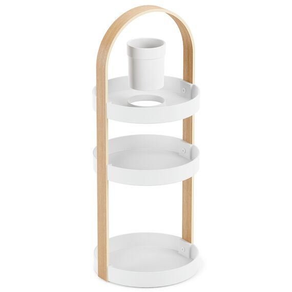 Полка-органайзер Bellwood белый-натуральное дерево, Umbra