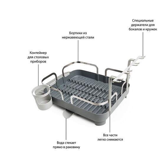 Сушилка для посуды Holster серая, Umbra, изображение 18