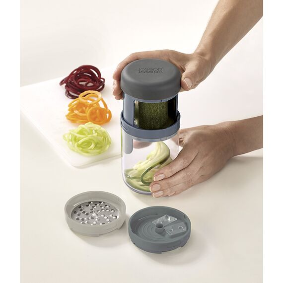 Терка спиралайзер с тремя лезвиями и контейнером для хранения Spiro Sky, Joseph Joseph, изображение 9