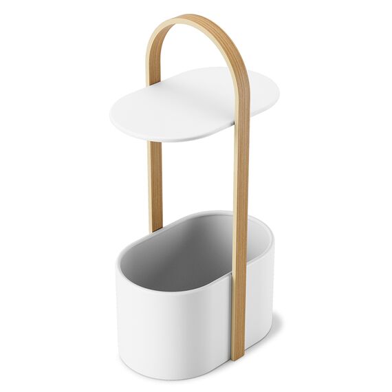 Приставной столик с отсеком для хранения Bellwood белый-натуральное дерево, Umbra, изображение 5