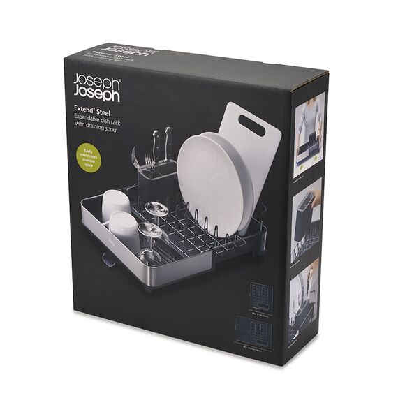 Сушилка для посуды раздвижная Extend Steel серая, Joseph Joseph, изображение 9