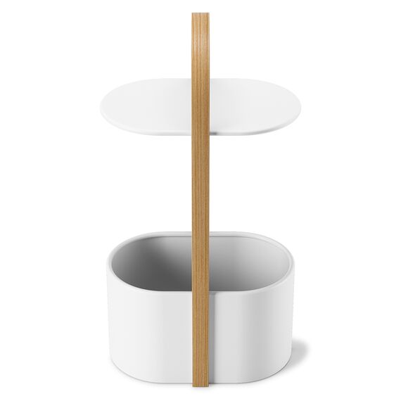 Приставной столик с отсеком для хранения Bellwood белый-натуральное дерево, Umbra, изображение 6