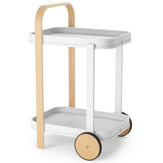 Столик передвижной Bellwood, 53х44х80, белый-дерево, LSA International