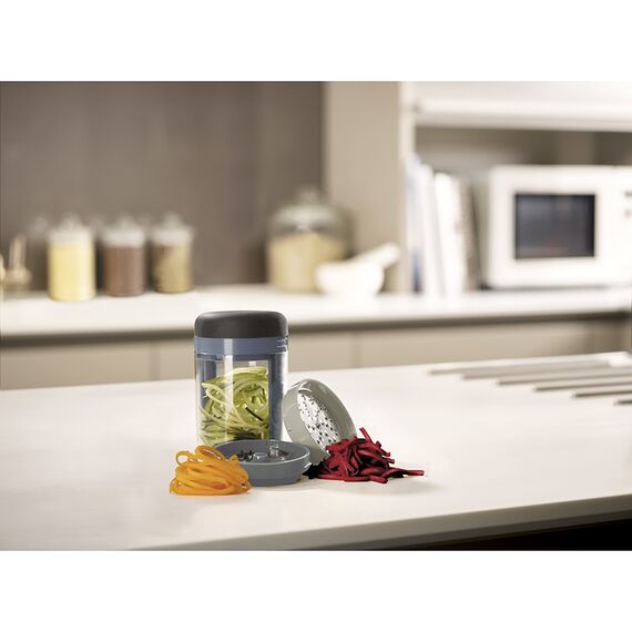 Терка спиралайзер с тремя лезвиями и контейнером для хранения Spiro Sky, Joseph Joseph, изображение 3