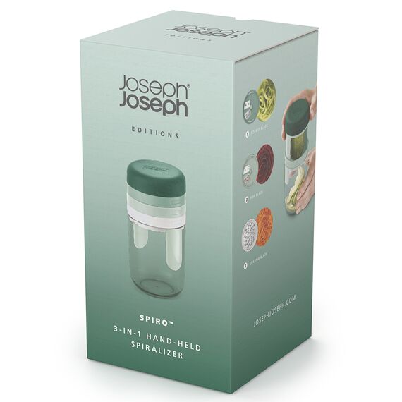 Терка спиралайзер с тремя лезвиями и контейнером для хранения Spiro Sage, Joseph Joseph, изображение 9