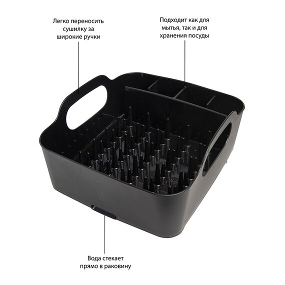Сушилка для посуды Tub чёрная, Umbra, изображение 10