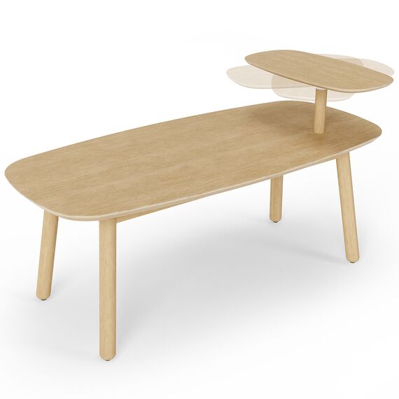 Столик кофейный Swivo, 120х56х62 см, натуральное дерево, Umbra, изображение 5