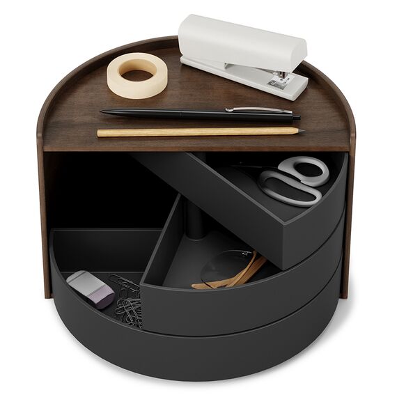 Шкатулка для украшений MOONA черная-орех, Umbra, изображение 4