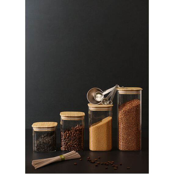 Банка для хранения Smart Solutions с крышкой из бамбука, 1100 мл, Smart Solutions, изображение 5