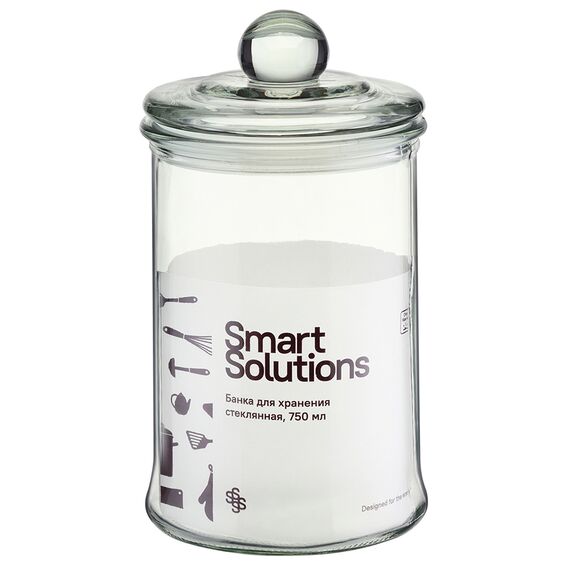 Банка для хранения стеклянная, 750 мл, Smart Solutions, изображение 6
