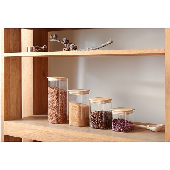 Банка для хранения Smart Solutions с крышкой из бамбука, 1900 мл, Smart Solutions, изображение 2